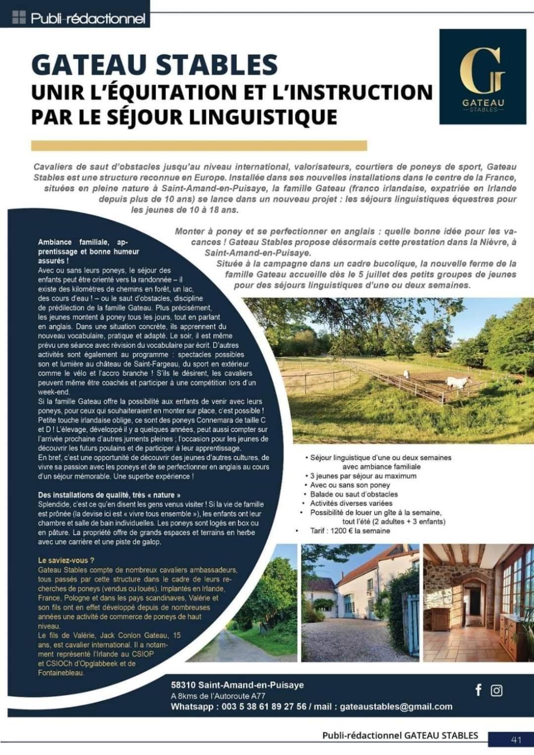 Ferme Equestre & Chambres D'Hotes Gateau Stables Proche Guedelon Saint-Amand-en-Puisaye Екстериор снимка